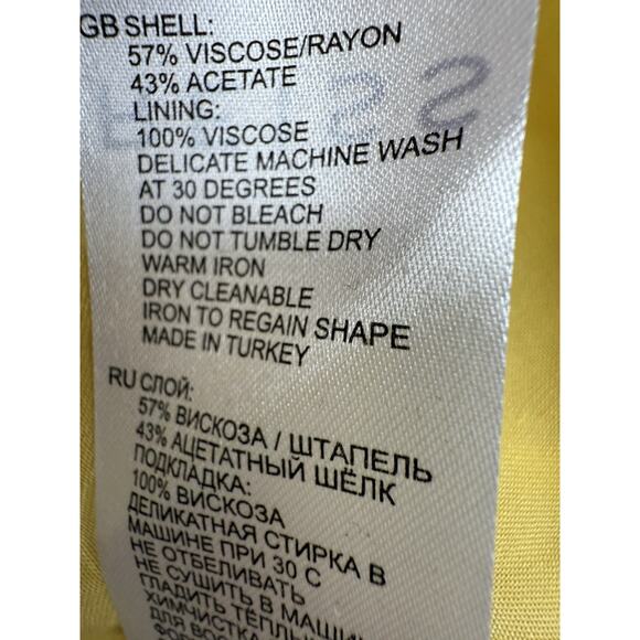 NWT Reiss Orla Mustard Yellow Criss Cross Halter Midi Dress US 2 - Picture 10 of 10